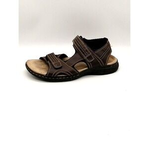 Chaps Sandals Mens Fairfax Briar Brown 9 Leather Sport Shoes Hook Loop‎ 96-23199